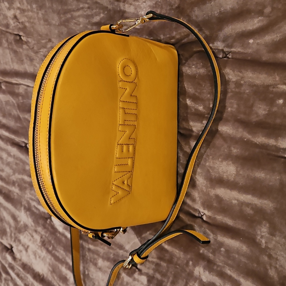 Valentino Mustard Leather Crossbody/Shoulder Bag